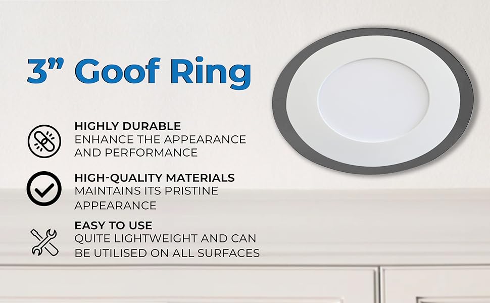 OHLECTRIC Goof Ring for Wall LED Light Goof Ring for Ceiling and Wall Fixtures Pack of 6