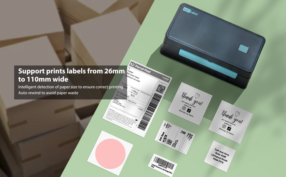 Hotlabel M9 Thermal Shipping Label Printer, Desktop Thermal Printer 4x6