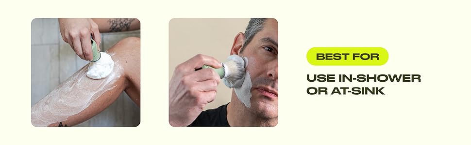 Leaf Shave Bowl & Brush Use Cases