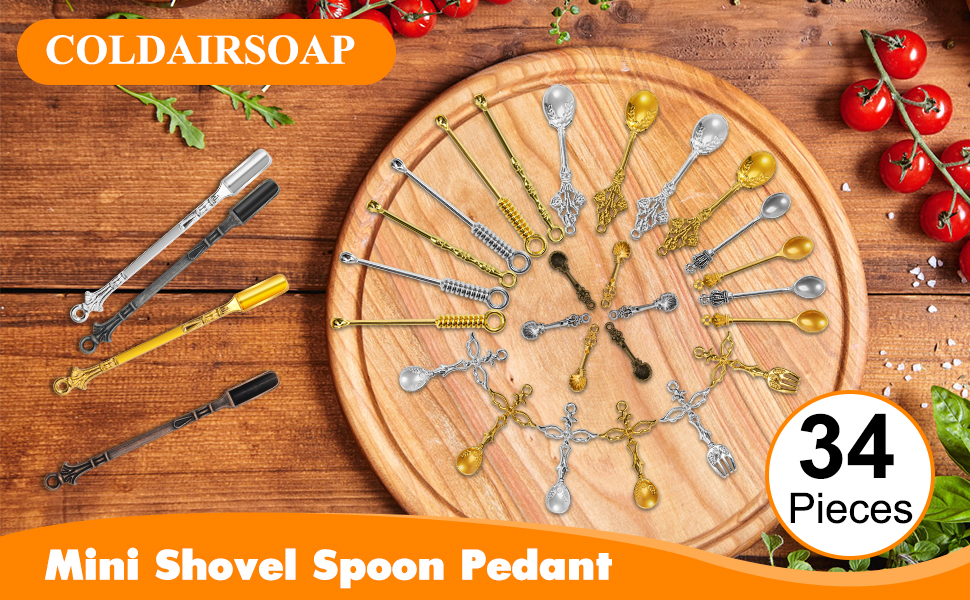 34 Pieces Mini Shovel Spoon, Coldairsoap Little Spoon