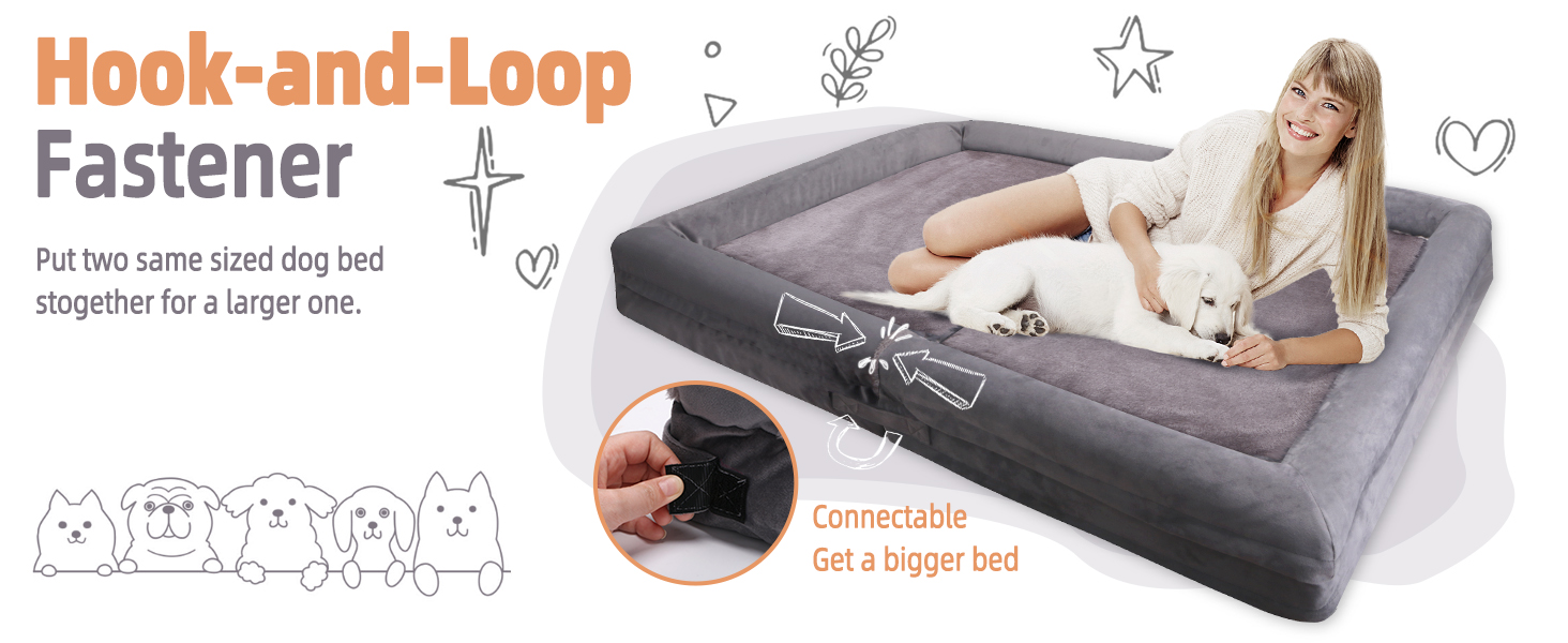 Dog Beds for Large Medium Orthopedic Dogs Washable, Firm