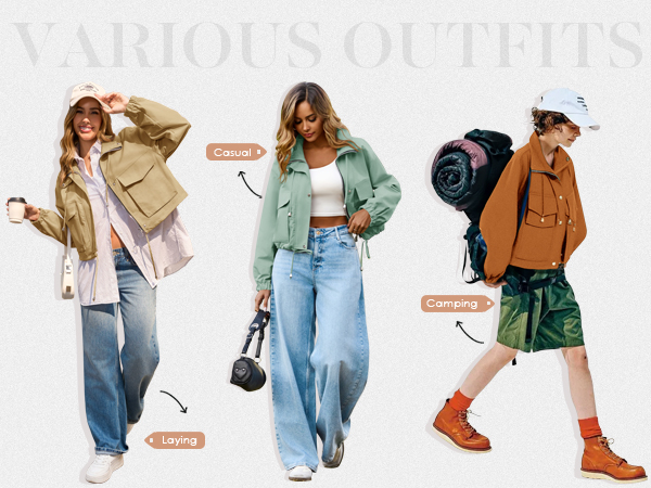 Amazon.com: Tankaneo Womens Cropped Jacket Zip Up