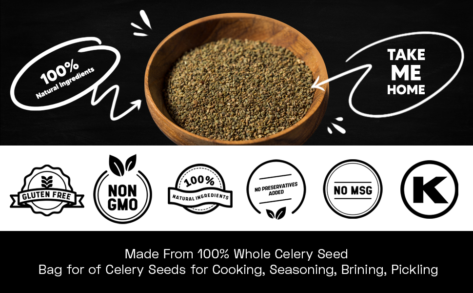 whole celery seeds for cooking seasoning brining pickling