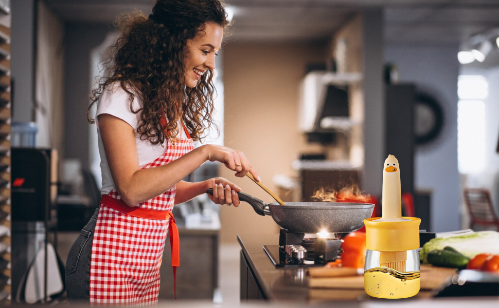 Oil Dispenser Bottle with Silicone Brush