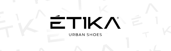 para la marca de calzado urbano Etika, con texto estilizado en negro sobre fondo blanco
