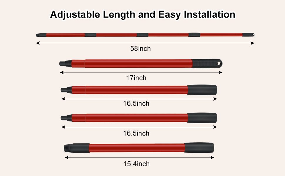 Spin Mop Handle Replacements for Ocedar 4Section Mop