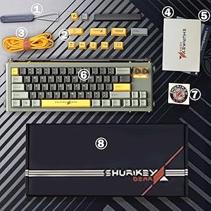Amazon | Shurikey Hanzo 65% ゲーミングキーボード白色LED