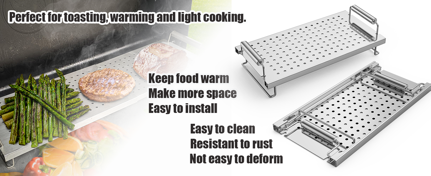 Outspark Adjustable Griddle Warming Rack for Blackstone 17