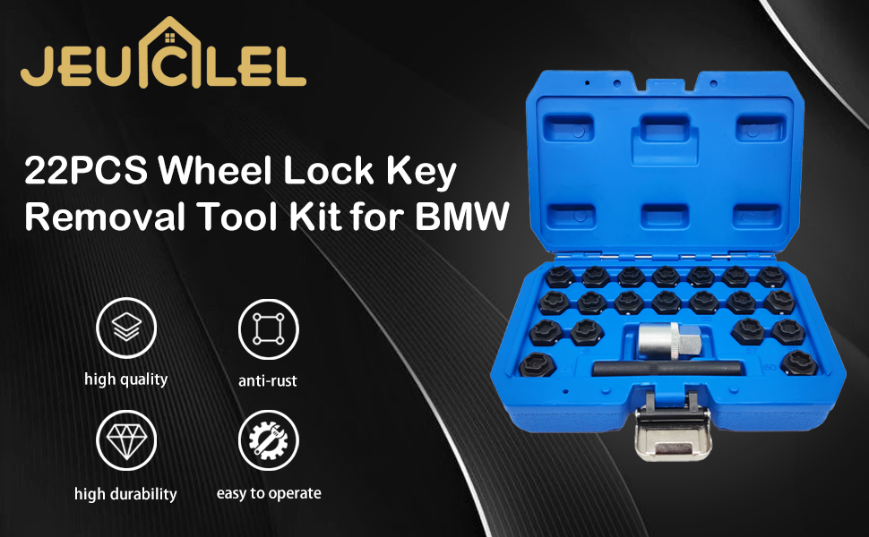wheel locking nut key kit wheel lock nut scoket adapter set wheel anti-theft lug nut removal tool