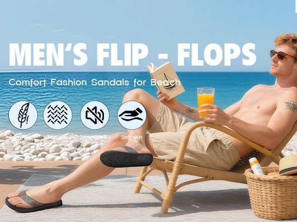 men flip flops