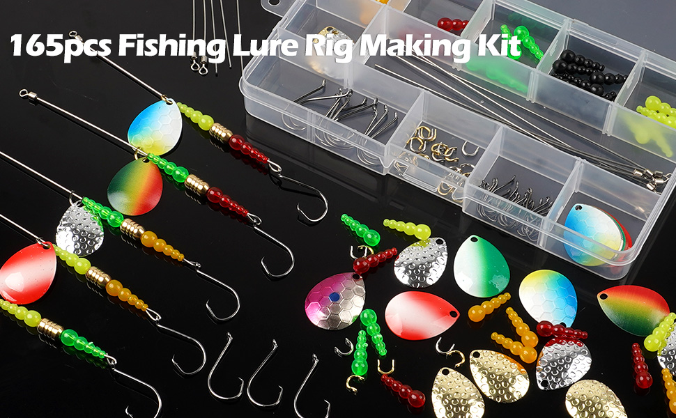 Fishing Lure Making Kit 165pcs DIY Spinner Bait Making Kit
