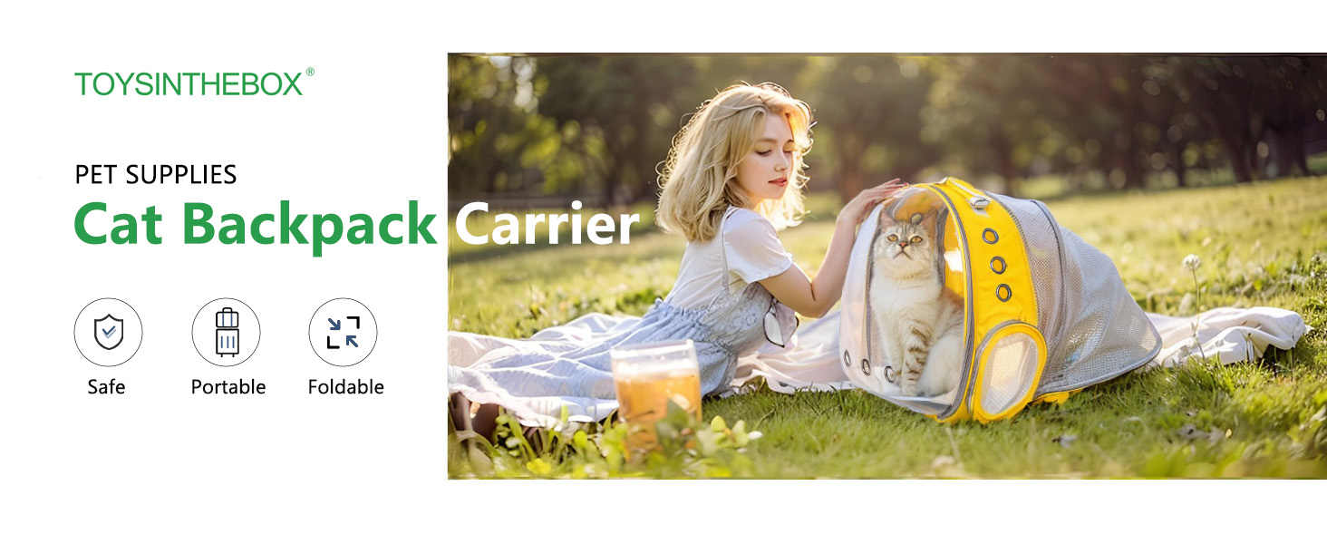 yellow cat carrier backpack