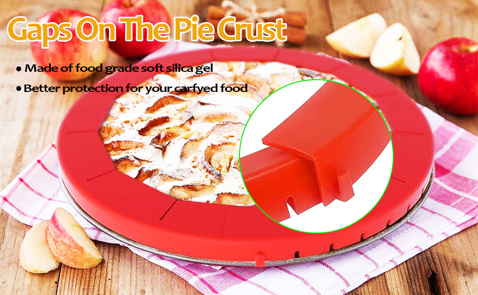 Adjustable Pie Crust Shield 2Pcs/Set, Silicone Pie Protectors Bake
