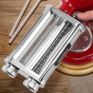 3 in 1 metal strong pasta roller cutters  attachment for kitchenaid stand mixer