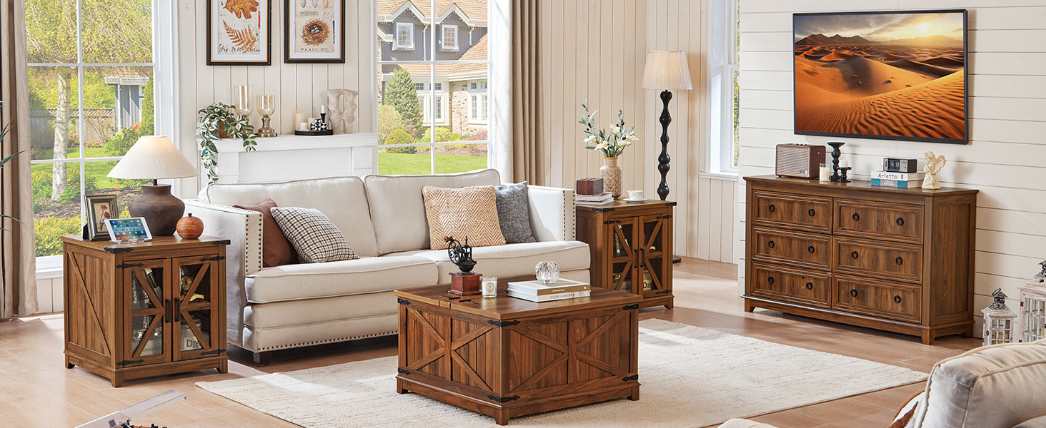 blue Farmhouse Coffee Table
