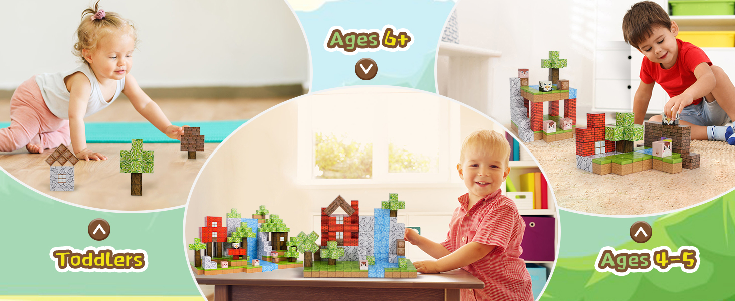 Magnets Building Blocks World Set for kids ages 3-5 5-7 8-12