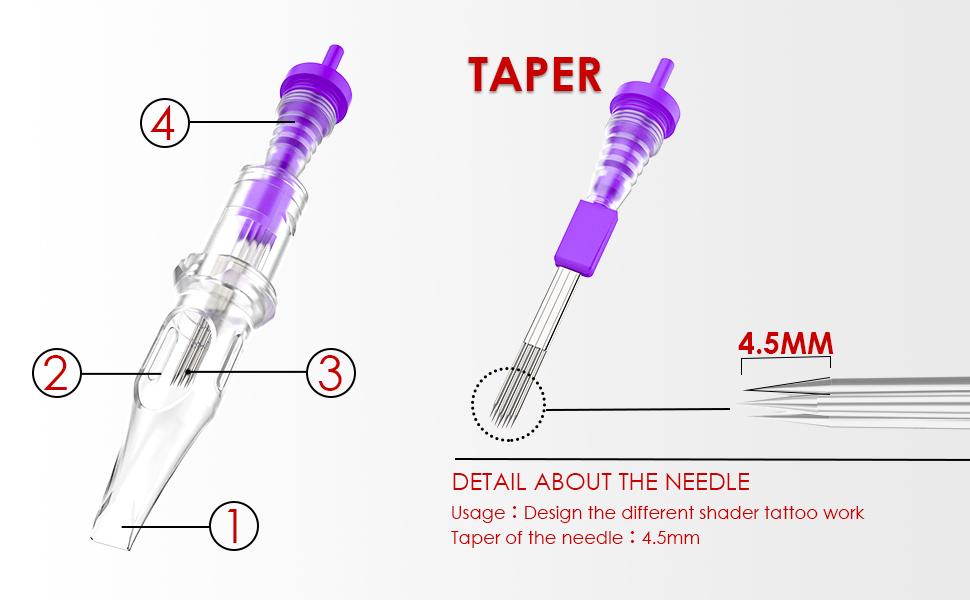 Wormhole Tattoo Cartridge Needles, 20pcs 5RM Disposable