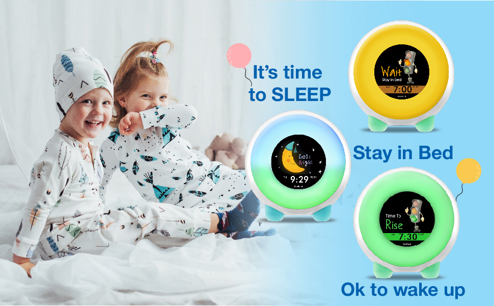 ZOOPOND OK to Wake Kids Alarm Clock with FullColor