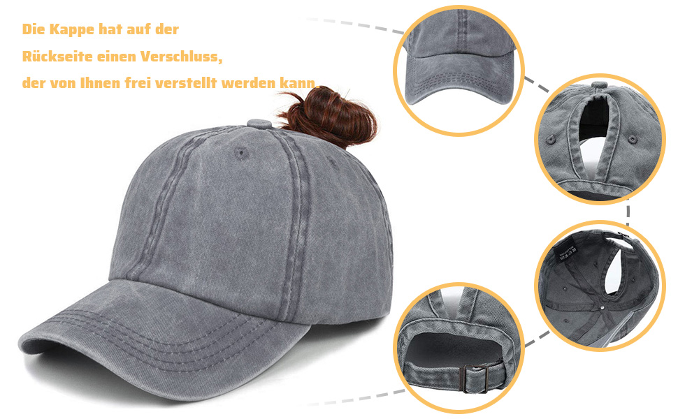 Damen Basecap Baseball Cap Kappen Baseball Mützen Baumwolle Baseballmütze Sport Cap Snapback Cap
