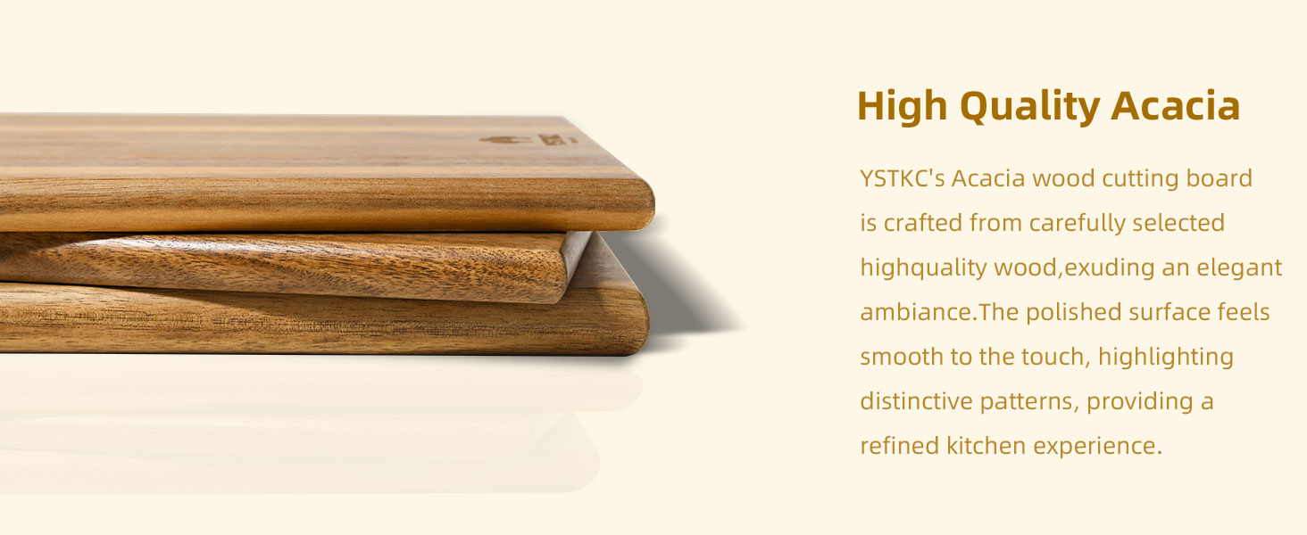 YSTKC Acacia Wood Cutting Board Set