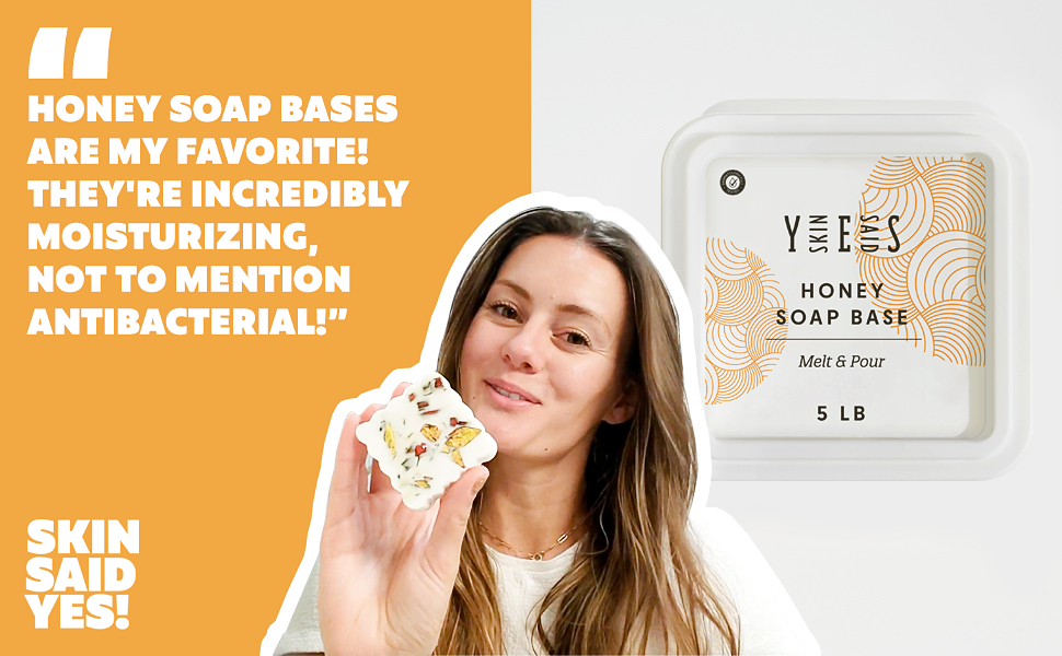Skin Said Yes 5 Lb Honey Soap Base SLS/SLES free, No Palm