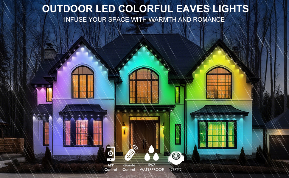 Permanent outdoor RGB LightsMake a colorful.Life