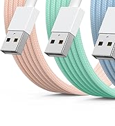 MTAKYA Car CarPlay Cable for iPhone 16, 15 - USB to USB-C Cable (3-Pack, 5 FT) - USB-A to Type-C ...