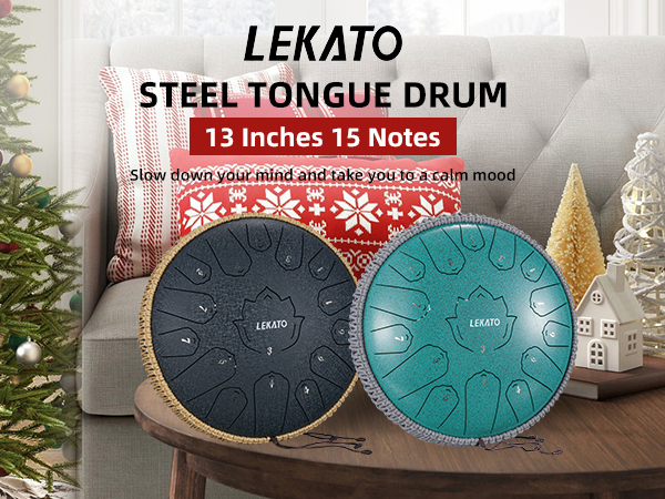 Amazon.com: LEKATO Steel Tongue Drum 13 Inch 15 Notes Steel