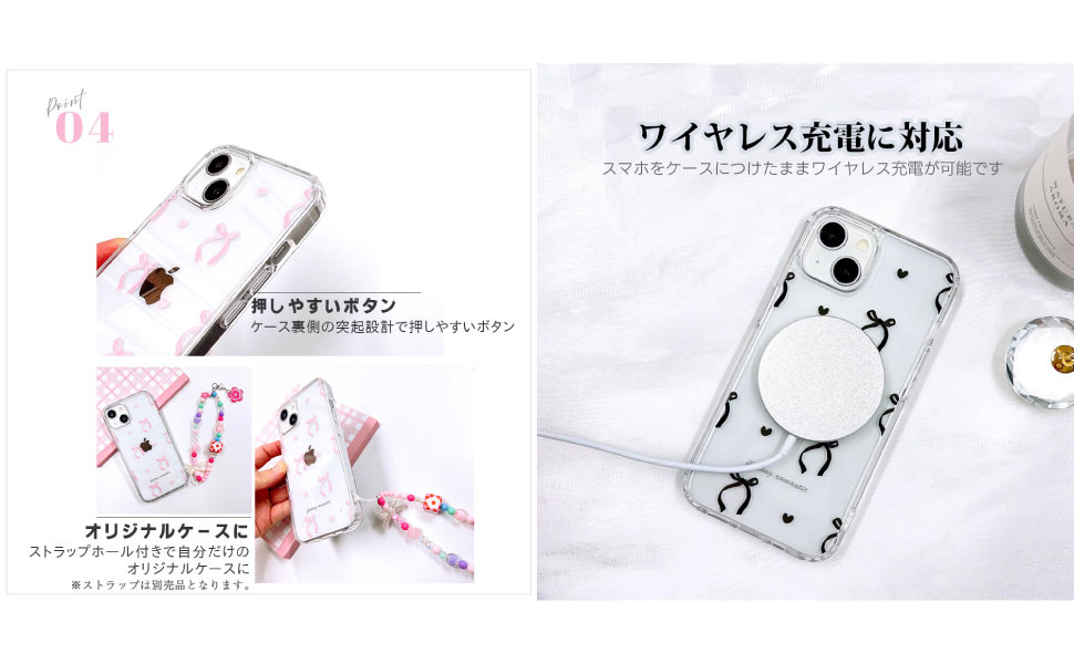 iPhone16Pro ケース Ribbon Bunnies MagSafe対応 Amazon.co.jp: ONLYOU iphone 16 用 ケース Magsafe対応 可愛い