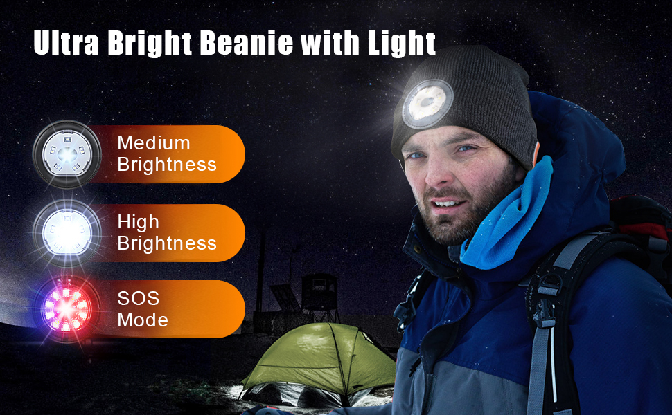 bluetooth beanie hat with light
