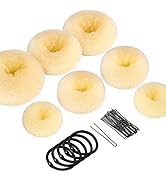 Teenitor Donut Bun Maker, Teenitor Hair Bun Maker Ring Style Bun Maker Set with 5 Bands& 20 Bobby...