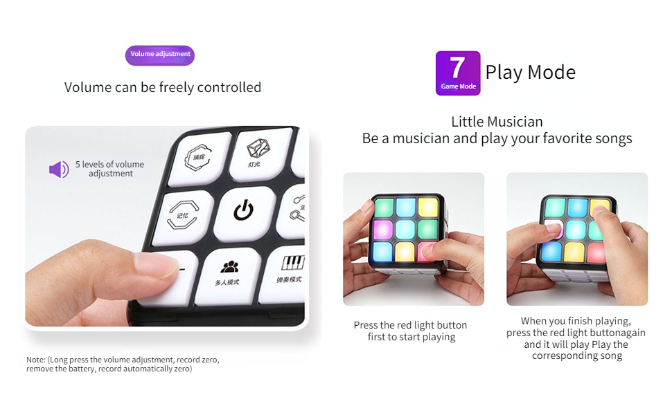 LED Flashing Game Brain Memory Games, Handheld Game Gift