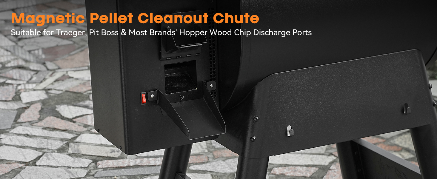 Pellet Grill Magnetic Helper Chute