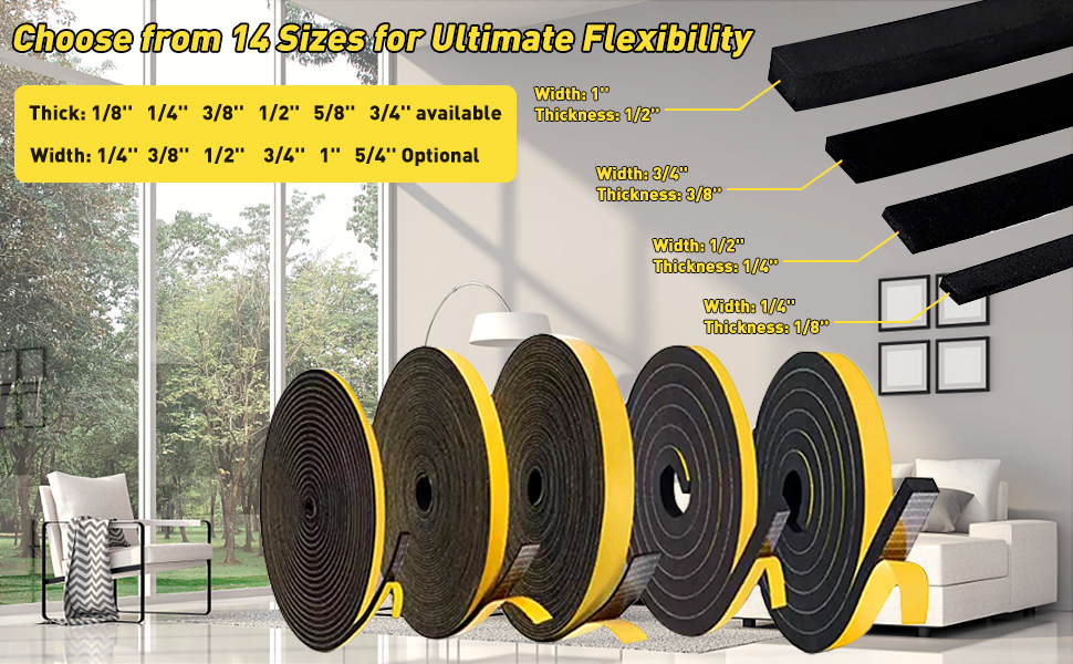 High Density Adhesive Foam Tape, 13FT Self Adhesive