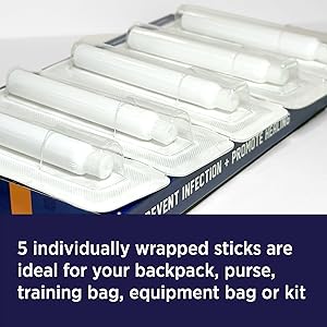 Each stick is individually wrapped and can be separated along the perforated edge