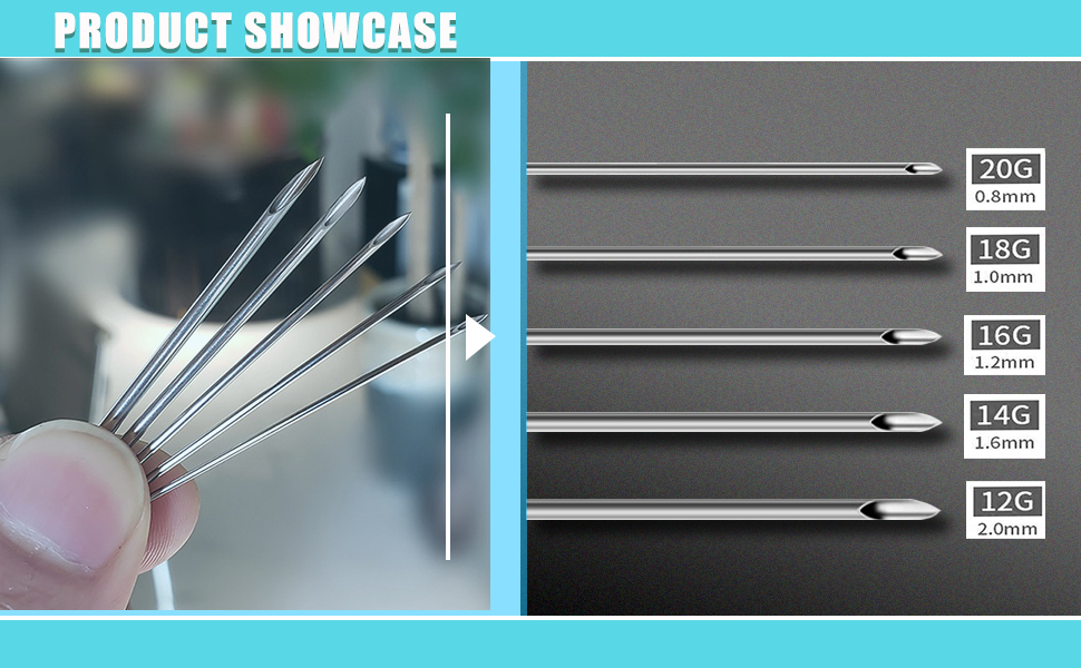 Ear Nose Piercing Needles SOTICA 100pcs Piercing Needles