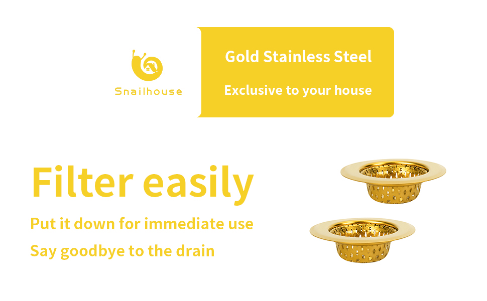 Snailhouse Bathroom Sink Strainers, 2 Pack 2.17 Inches Stainless Steel Small Mesh Utility Sink