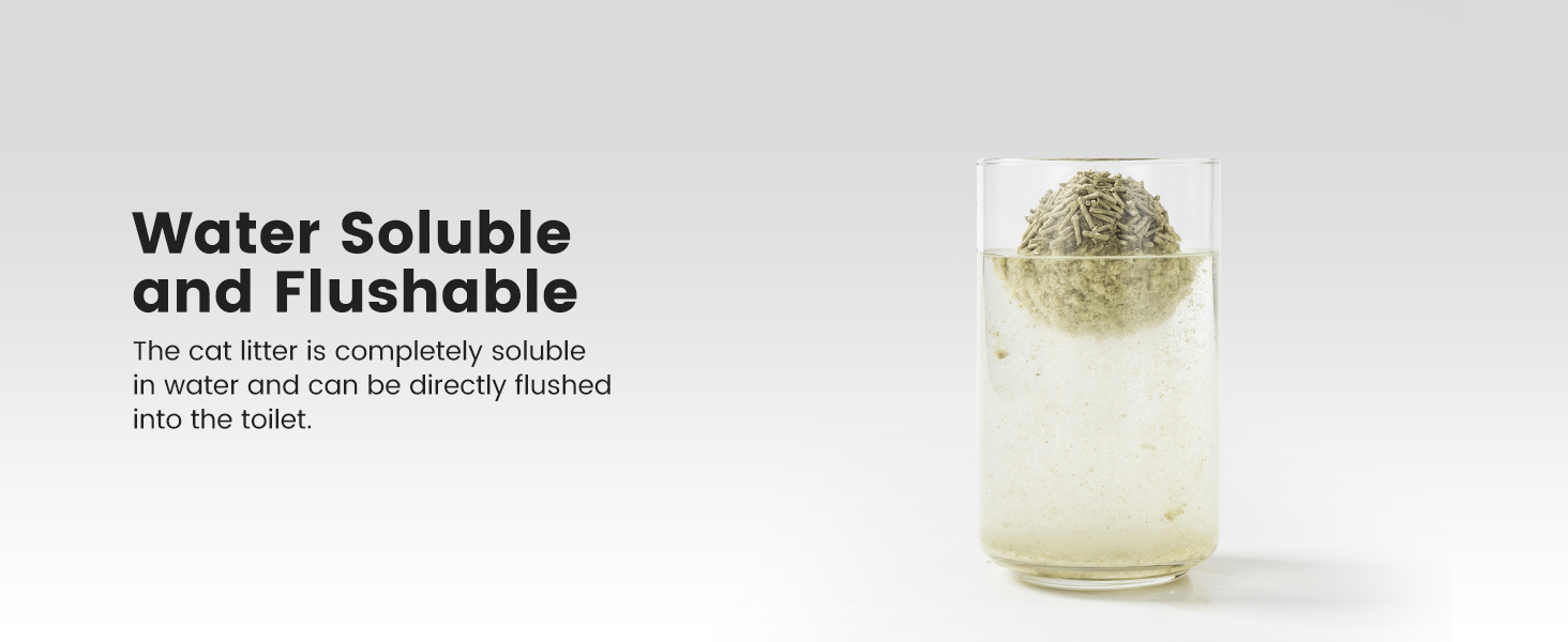 kitty litter, flushable cat litter