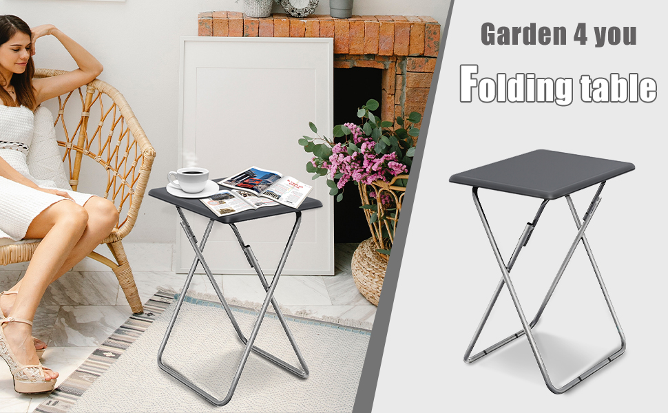 Garden 4 you Folding TV Tray Table/TV Dinner Trays Tables