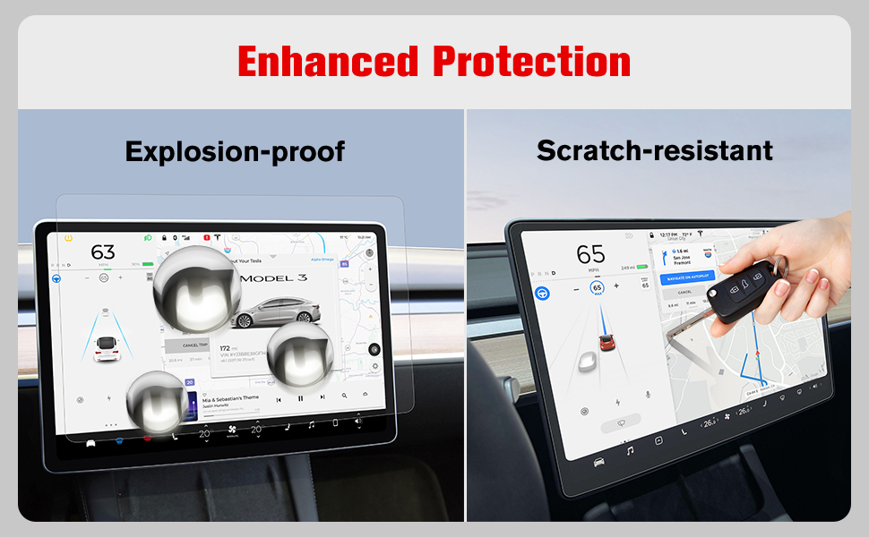 BERSEM Silkfeel Matte Glass Screen Protector Compatible with Tesla