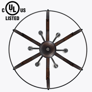 Brown Sliver 6-Light Orb Farmhouse Chandelier