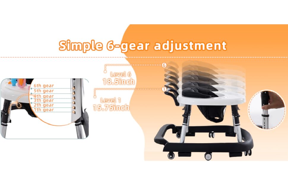 Simple 6-gear adjustment