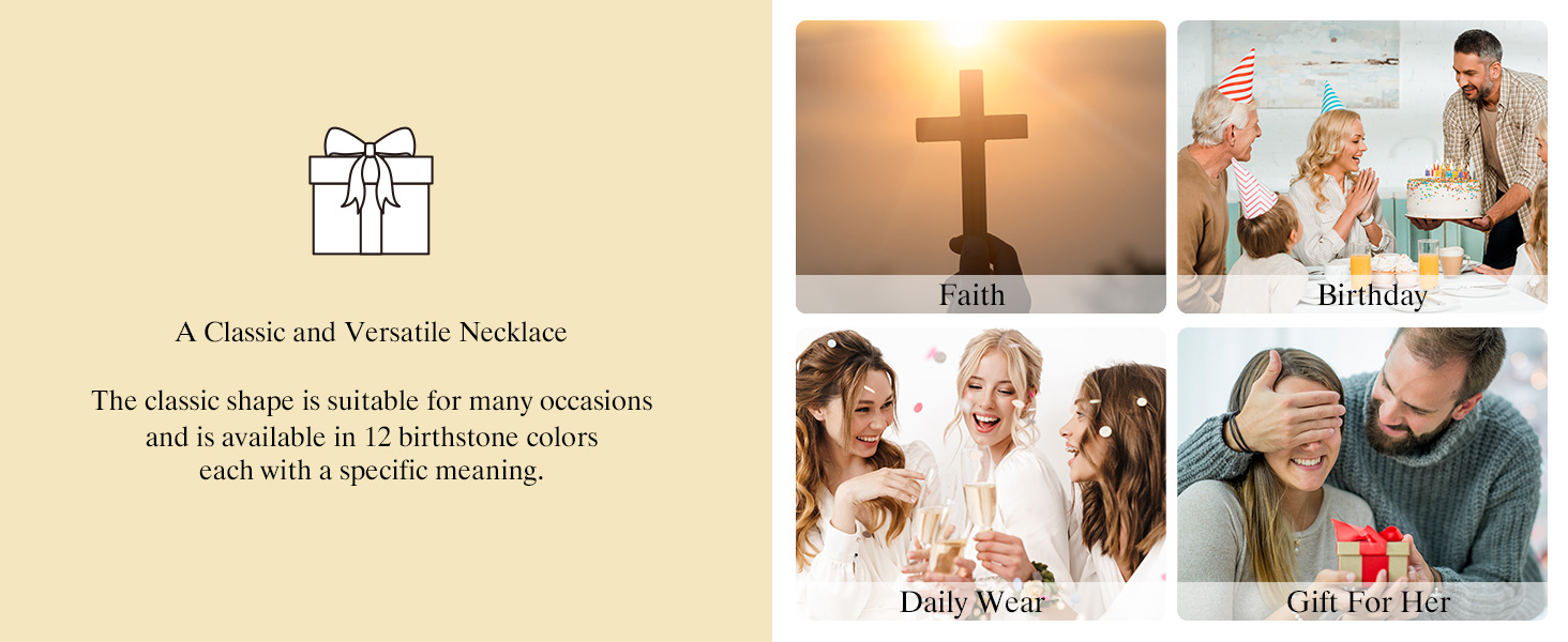 Linawe Cross Charm Pendant Chain Necklace for Women Trendy