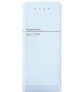 Smeg FAB50 50's Retro Style Aesthetic Top Freezer Refrigerator with Ice Maker 19.28 Cu Total Capa...