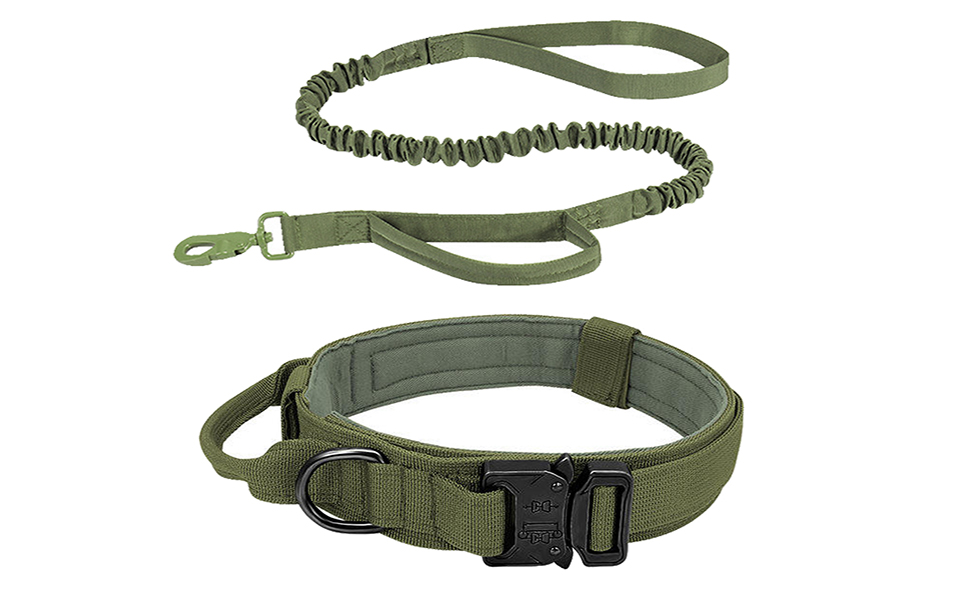 TRENBADER Tactical Dog Collar and Leash Set, Control
