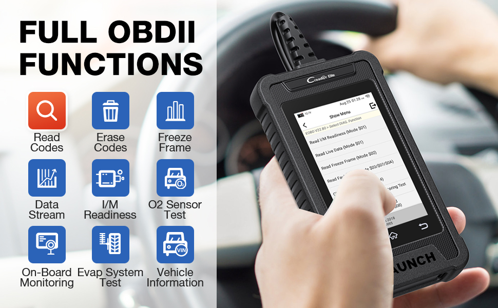 LAUNCH CRE302 OBD2 Scanner abs code reader diagnostic tool automotive scanner for car obd obdii