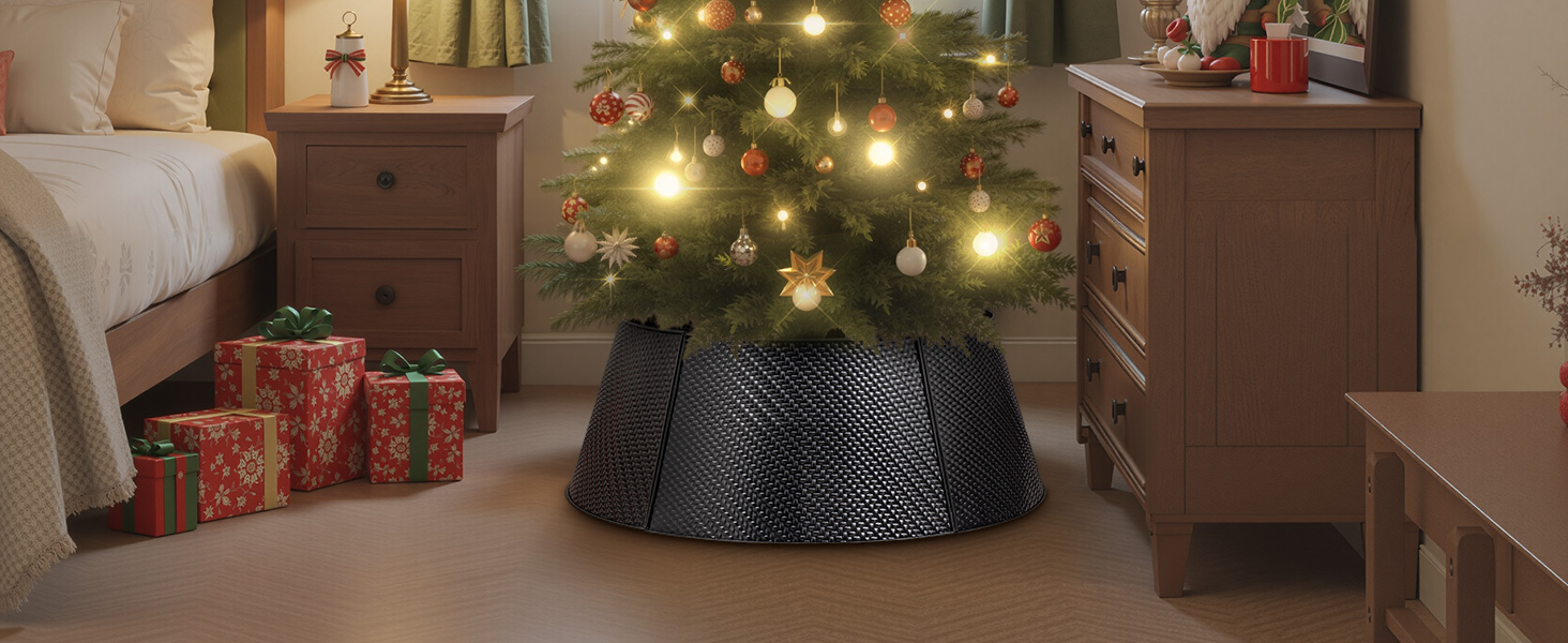 Black Christmas Tree Collar