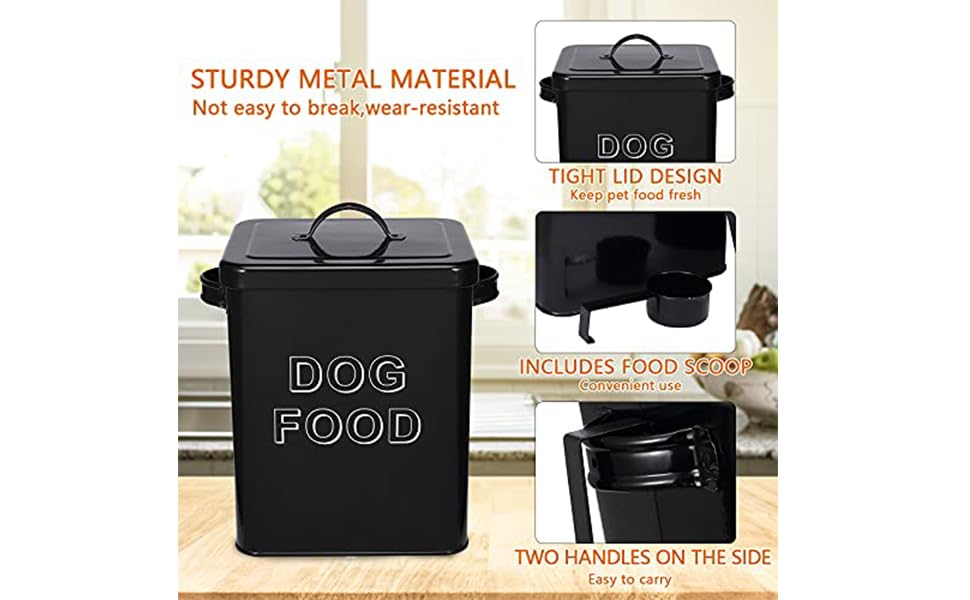 Pethiy Boîte de Rangement pour Nourriture et friandises AnimauxConteneur Croquette Chiens avec