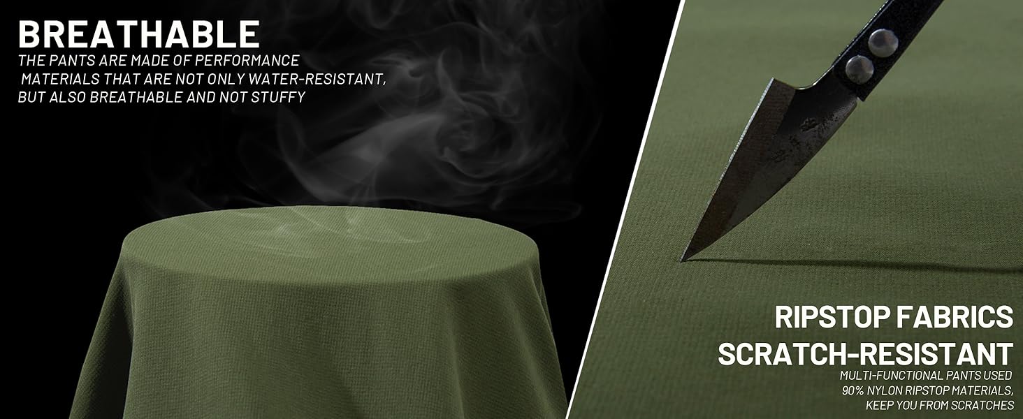 MAGCOMSEN Men's Safari Walking Pants Outdoor Cycling Trousers with Zip Pockets Soft Trousers