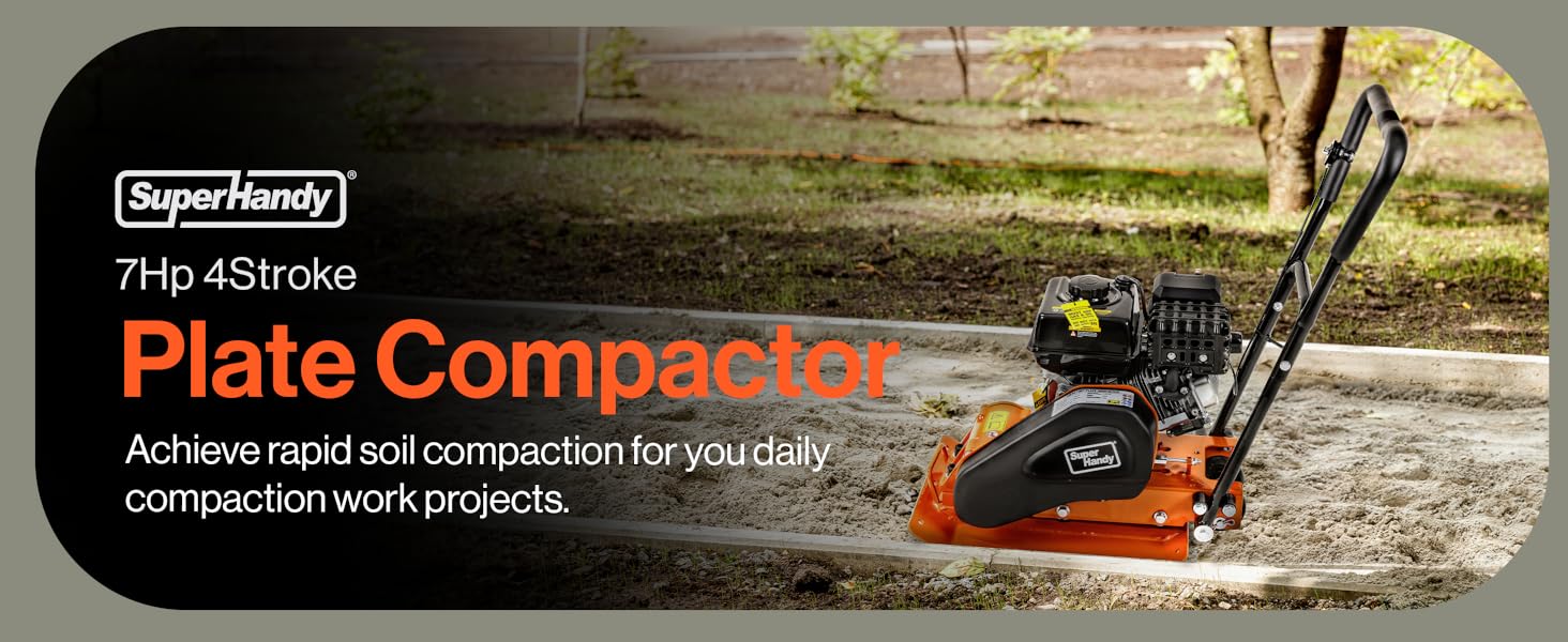 SuperHandy GUO118 B0CRMSFSYD Plate Compactor